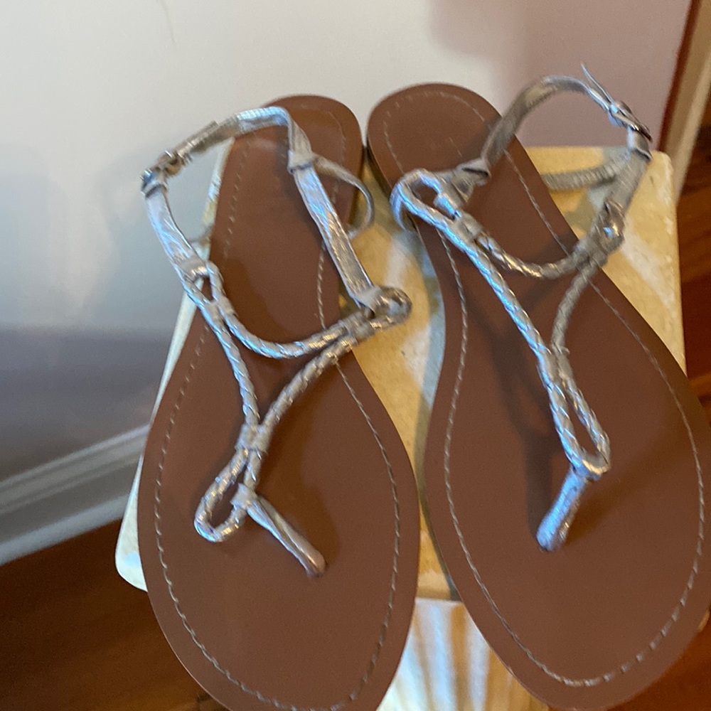 Silver sandal size 11